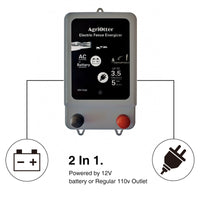 Load image into Gallery viewer, 2 in 1 Pulse Electric Fence Energizer Powered by Battery or AC Outlet - AgriOtter
